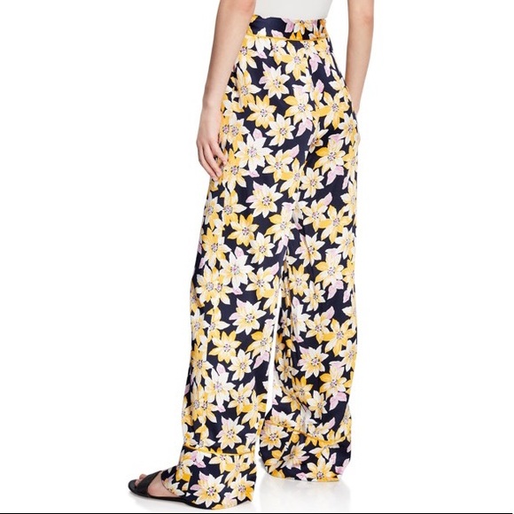 NWT Cinq a Sept Margot Floral Silk Wide-Leg Pant - Picture 2 of 6